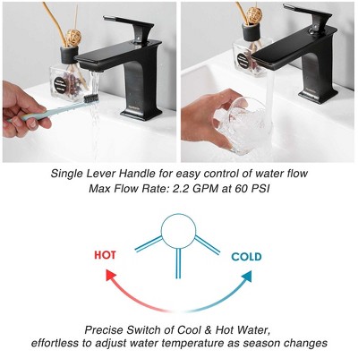 Oil Rubbed Bronze Single-Handle Bathroom Faucet with Brass Body