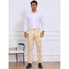 INSPIRE CHIC Men's Flat Front Retro Paisley Floral Print Pants - 4 of 4