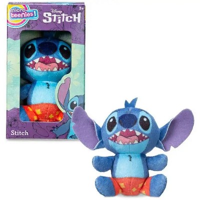 Schylling Disney Micro Teenies Stitch in Shorts Plush, 3″ Mini Collectible, Ages 4+
