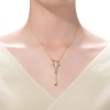Guili Sterling Silver Necklace with 14K Gold Plating and Multi-Color Cubic Zirconia Stones, Featuring Spring Ring and Star Design, Modern - 3 of 3