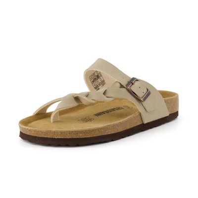 CUSHIONAIRE Women's Libby Cork footbed Sandal with +Comfort and Wide Widths Available,