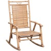 vidaXL Rocking Chair with cushion Bamboo - 2 of 4