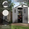 YARDSIGHT 8*6 FT Outdoor Storage Shed with Floor and Double Doors for Garden Patio Furniture and Tools,Gray/White - 4 of 4