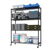 SEVOBAL Utility Storage Shelves Durable Steel Wire Shelf with Locking Casters for Home and Commercial Use, Silvery, 46.85"*18.5"*5.51" - 3 of 4