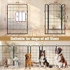 Gulches 39.27 H Tall Metal Dog Playpen Black with 8 Panels Heavy Duty for Large & Medium Breeds & Active Pets - 4 of 4