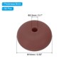 Unique Bargains Smooth Lentil Focal Cute Silicone Beads for Keychain Jewelry Making 50 Pcs 0.55" Brown - 3 of 4
