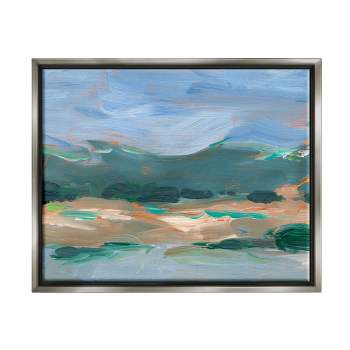 Stupell Industries Abstract Landscape Blue Sky SceneryFloater Canvas Wall Art