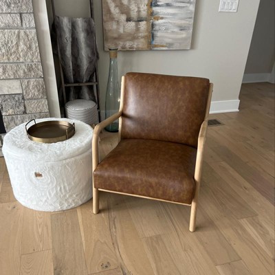 Esters Wood Armchair Husk Threshold Upholstered Vintage inspired Comfortable Seating Target