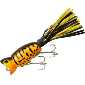 Arbogast Hula Popper 1/4 oz Fishing Lure - Yellow Coach Dog - 1 of 2