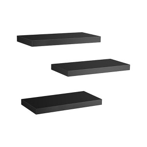 Vtec Trading 3-Pack Black Invisible Bracket Floating Shelves - 1 of 3