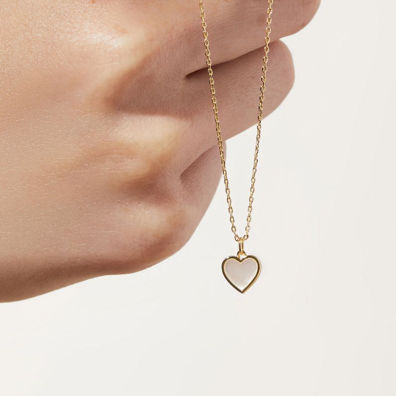 Ana Luisa - Gold Heart Necklace  - Laure Mother of Pearl, 2 of 7