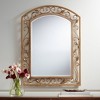 Noble Park Eden Park Arch Top Vanity Wall Mirror Vintage French Beveled Glass Vine Flower Gold Metal Frame 25" Wide for Bathroom - 2 of 4