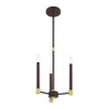 Livex Lighting Karlstad 3 - Light Chandelier in  Bronze/Satin Brass - 3 of 4