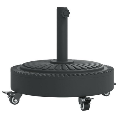 vidaXL Parasol Base Black Polyethylene and Concrete Medium