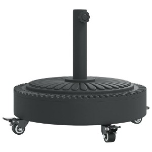 vidaXL Parasol Base Black Polyethylene and Concrete Medium - 1 of 2
