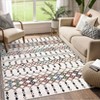 Washable Area Rug Vintage Trellis Accent Rugs Non Slip Rug Foldable Stain Resistant Geometric Low Pile Indoor Carpet for Bedroom Living Room - 3 of 4