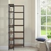 MAYEERTY 7-Tier Corner Bookshelf, Industrial Corner Etagere Bookcase - 2 of 4