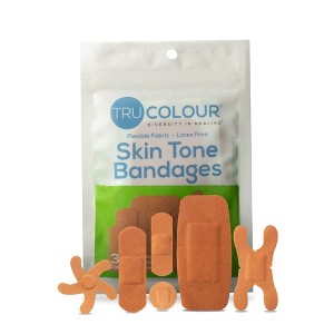 Tru-Colour Dark Brown Fabric Rectangle / Spot / Patch / Fingertip / Knuckle Adhesive Bandage Assorted Sizes Sterile - 1 of 2