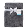 Hudson Baby Unisex Baby Plush Waffle Blanket, Charcoal, One Size - 2 of 2