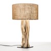 Modern Home Driftwood Nautical Wooden Table Lamp w/Block Base - 2 of 4