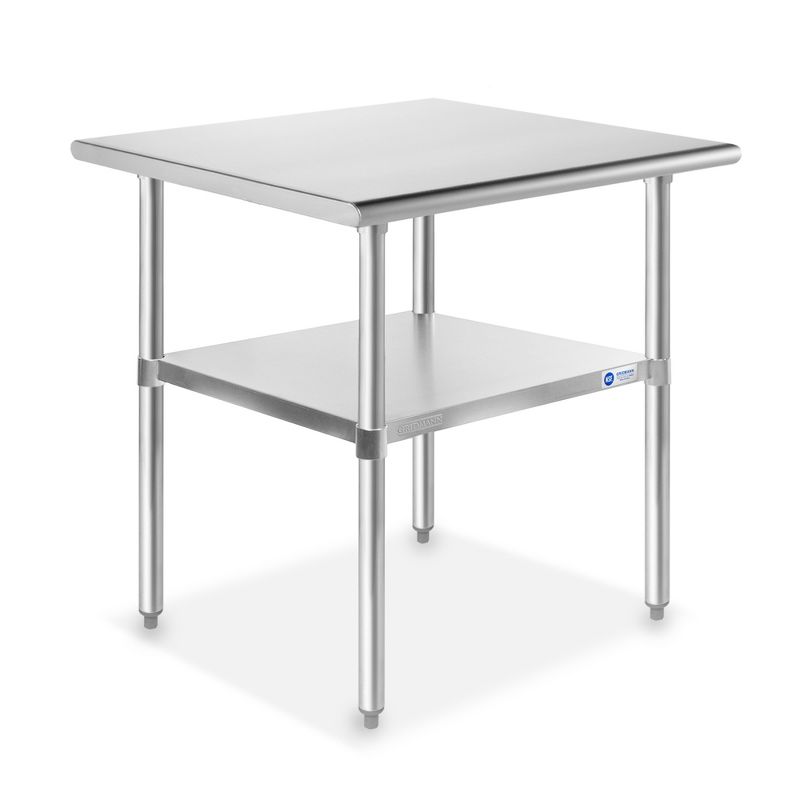 GRIDMANN Stainless Steel Tables with Undershelf, NSF Commercial Kitchen Work & Prep Tables for Restaurant and Home, 1 of 8