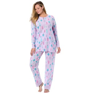 Dreams & Co. Thermal Henley Pajama Set - 1 of 4