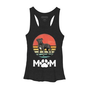 Women's Design By Humans Mother's Day Pittie Mom Pitbull Dog Lovers By JorgeLopez Racerback Tank Top - 1 of 2