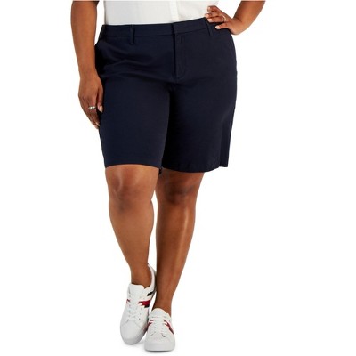 Tommy Hilfiger Womens Hollywood Mid Rise Business Casual Chino Shorts