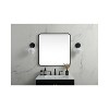 Elegant Lighting Soft corner metal square mirror 30x30 inch in Black - 2 of 4
