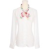 INSPIRE CHIC Women's Floral Printed Cotton Blended  Small Square Scarves 1Pc - 2 of 4