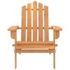 vidaXL Folding Adirondack Chair Lawn Chair for Outdoor Porch Solid Wood Acacia - Brown Without Footrest 2-Pack - 4 of 4
