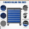 7-Drawer Rolling Tool Chest with Wheels, Tool Cabinet on Wheels, Tool Cart with Key Lock, Tool Storage Organizer for Garage & Repair Shop - 3 of 4