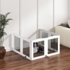 ROOMTEC Free Standing Dog Gate,4 Panel 32" Height Foldable Dog Fences Indoor, Pet Gate for Stairs,Doorways - 2 of 4