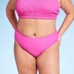 Women's Mid-Rise Medium Coverage Bikini Bottom - Wild Fable™ Pink