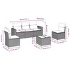 vidaXL Garden Sofa Set Brown and Cream PE Rattan Large Adjustable Feet - 3 of 4