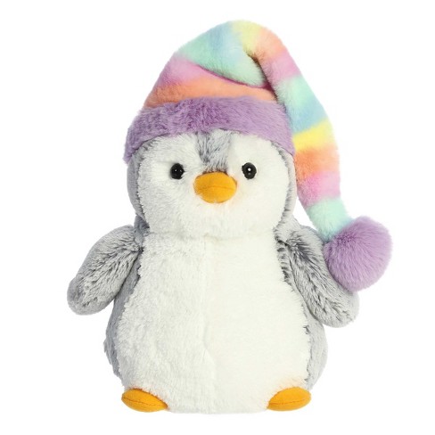 Aurora Small Pom Pom Rainbow Hat Pompom Penguin Festive Stuffed Animal ...