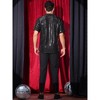 Lars Amadeus Men's Metallic Short Sleeves Summer Disco Party Sparkly Sequins Shirt - 3 of 4