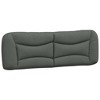 vidaXL Headboard Cushion Dark Gray 60.2" Fabric - 2 of 4
