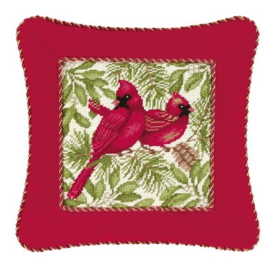 C&F Home 16" x 16" Cardinal Needlepoint Pillow