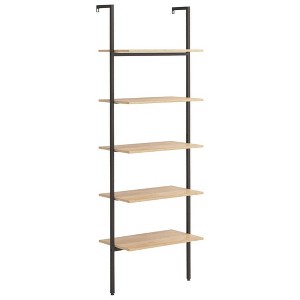 vidaXL 5-Tier Leaning Shelf Storage Bookshelf Rack for Living Room - 1 of 4