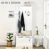 PAGED Modern Hall Tree with Bench and Shoe Storage, Wood 3-in-1 Coat Rack with 4 Hooks for Foyer, Living Room - 3 of 4