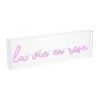 20" x 6" La Vie En Rose Contemporary Glam Acrylic Box USB LED Neon - JONATHAN Y: Wall Decor Light - 2 of 4