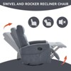 Manual Recliner Chair, 360° Swivel Rocker Recliner for Small Space, Fabric Glider Recliner Nursery Chair, Rocking Recliner Chair for Living Room - 3 of 4