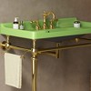 KIGFTSOD 36" Bathroom Console Sink, Wall-Mounted Green Ceramic Vanity Basin with 3 Pre-drilled Faucet Holes, No Faucet - 4 of 4