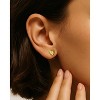 Molenia Small Heart huggie Half Hoop Earrings Women: 14K Gold 925 Sterling Silver Trendy Y2k Open Cartilage Cuff Helix Tiny Earrings Dainty Jewelry - 2 of 4