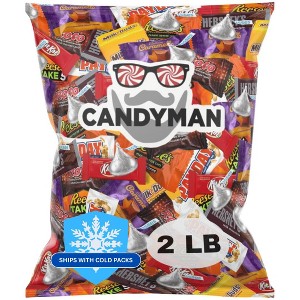 CANDYMAN 2 Pound Chocolate Bag of Individually Wrapped Fun and Mini Sized Chocolate Treats - 1 of 4