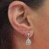 Pompeii3 1/2ct Pear Shape Dangle Diamond Earrings 10K White Gold - 2 of 4