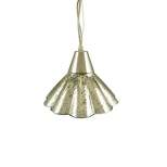 Northlight 10.5" Mercury Glass Fluted Hanging Pendant Ceiling Lamp