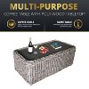 Kinger Home Hawaii 4-Piece Wicker Patio Furniture Set, Outdoor Conversation Patio Set with Deep Seating - 3 of 4
