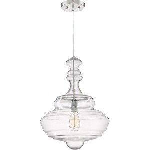 Quoizel Lighting Morocco 1 - Light Pendant in  Polished Chrome - 1 of 4